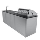 Sunstone The Brazos 9-Foot Outdoor Kitchen Island Package