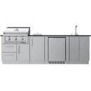 Sunstone The Brazos 9-Foot Outdoor Kitchen Island Package