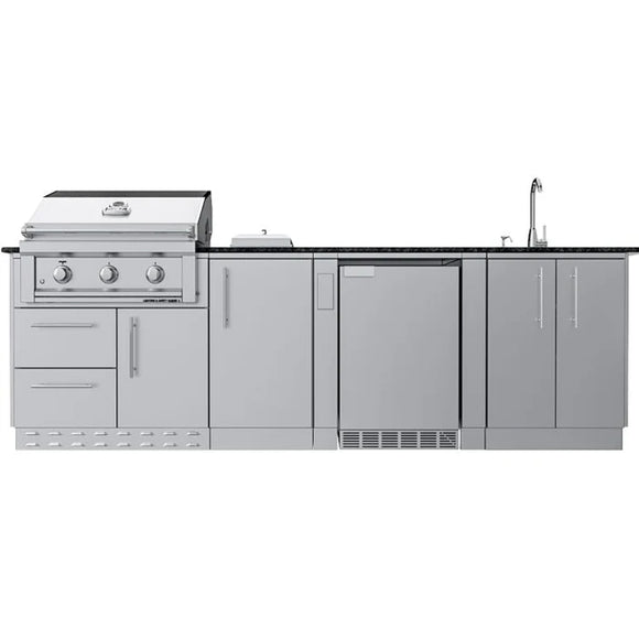 Sunstone The Brazos 9-Foot Outdoor Kitchen Island Package