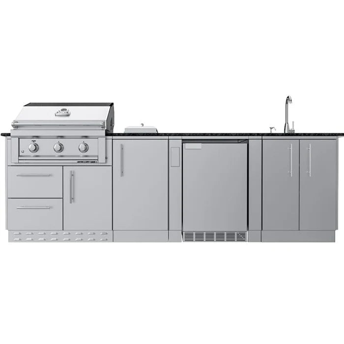 Sunstone The Brazos 9-Foot Outdoor Kitchen Island Package