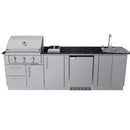 Sunstone The Brazos 9-Foot Outdoor Kitchen Island Package