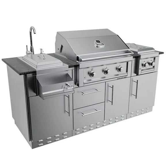 Sunstone The Caprice 6 Foot 4 Inch Outdoor Kitchen Island Package