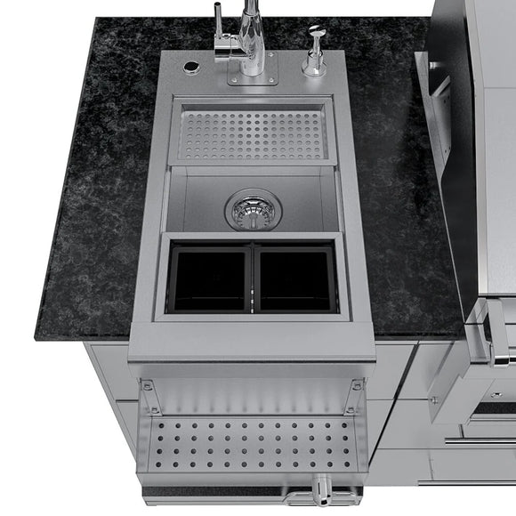 Sunstone The Caprice 6 Foot 4 Inch Outdoor Kitchen Island Package