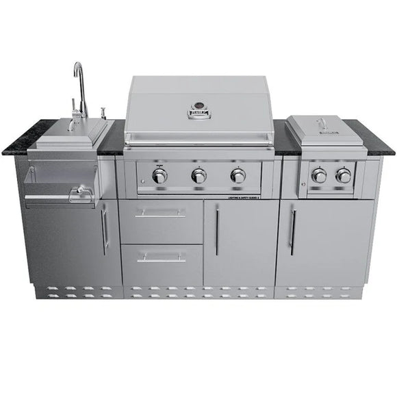 Sunstone The Caprice 6 Foot 4 Inch Outdoor Kitchen Island Package