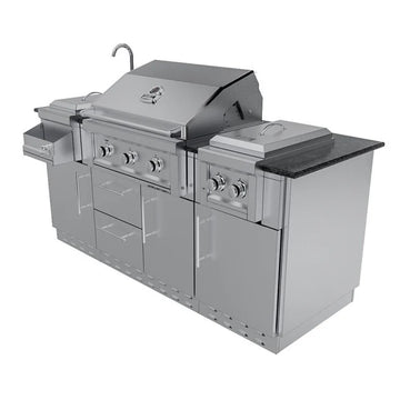 Sunstone The Caprice 6 Foot 4 Inch Outdoor Kitchen Island Package