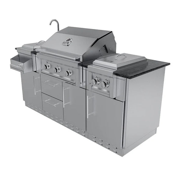 Sunstone The Caprice 6 Foot 4 Inch Outdoor Kitchen Island Package