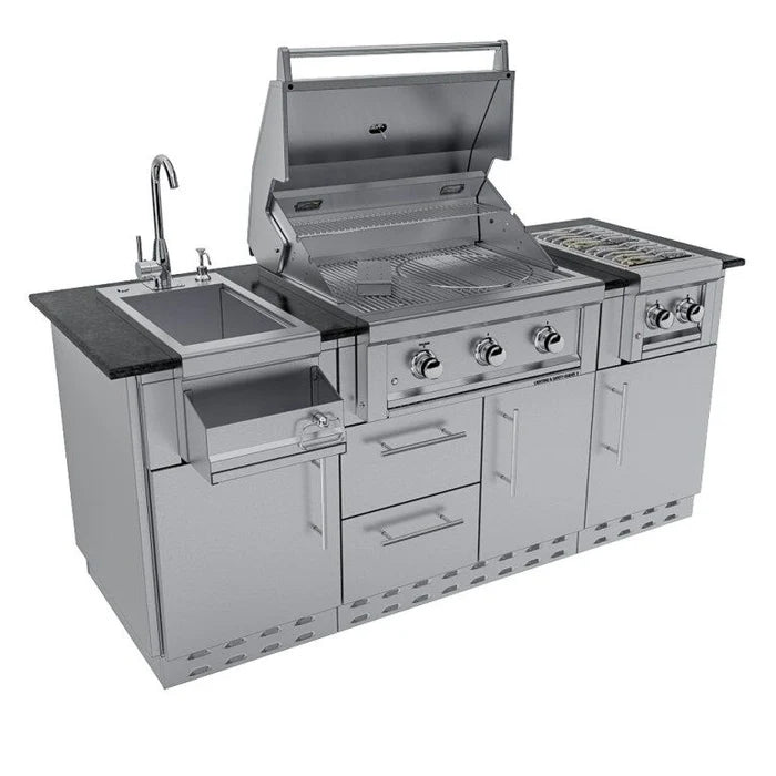 Sunstone The Caprice 6 Foot 4 Inch Outdoor Kitchen Island Package