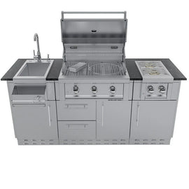 Sunstone The Caprice 6 Foot 4 Inch Outdoor Kitchen Island Package