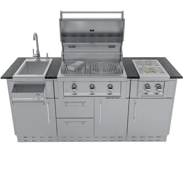 Sunstone The Caprice 6 Foot 4 Inch Outdoor Kitchen Island Package