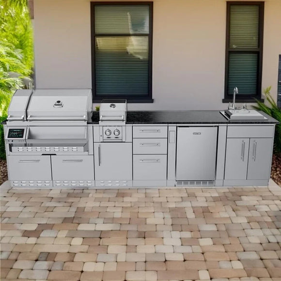 Sunstone The Cypress 11.6 Foot Outdoor Kitchen Cabinet Island