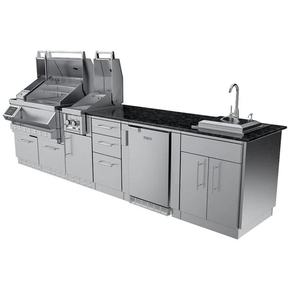 Sunstone The Cypress 11.6 Foot Outdoor Kitchen Cabinet Island