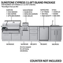 Sunstone The Cypress 11.6 Foot Outdoor Kitchen Cabinet Island