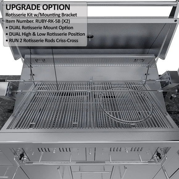 Sunstone The Dallas 14' Outdoor Cabinet Island Package w/ Gas Hybrid Grill