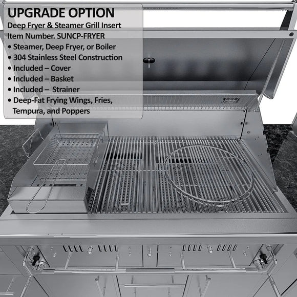 Sunstone The Dallas 14' Outdoor Cabinet Island Package w/ Gas Hybrid Grill