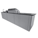 Sunstone The Dallas 14' Outdoor Cabinet Island Package w/ Gas Hybrid Grill