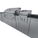 Sunstone The Dallas 14' Outdoor Cabinet Island Package w/ Gas Hybrid Grill