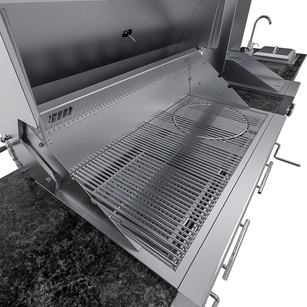 Sunstone The Dallas 14' Outdoor Cabinet Island Package w/ Gas Hybrid Grill