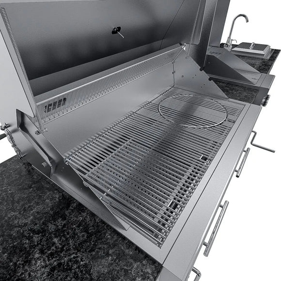 Sunstone The Dallas 14' Outdoor Cabinet Island Package w/ Gas Hybrid Grill