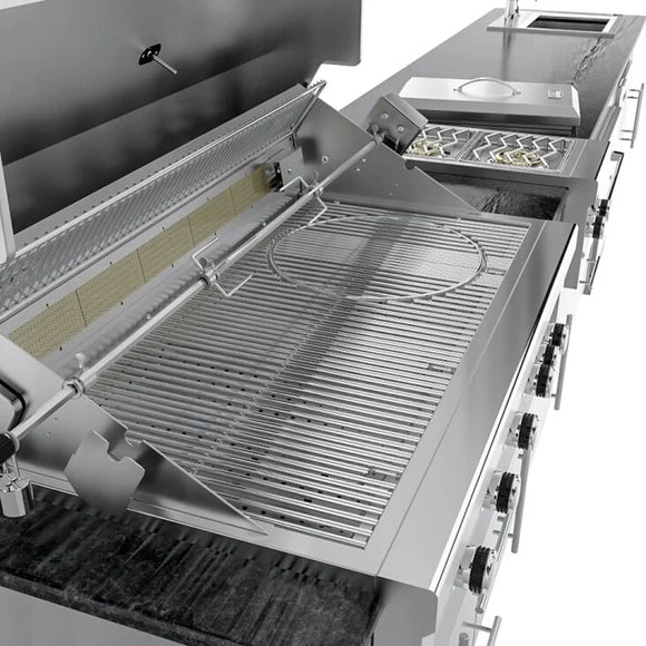 Sunstone 13 Foot 7 Inch French Quarter Outdoor Kitchen Island Package