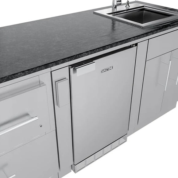 Sunstone 13 Foot 7 Inch French Quarter Outdoor Kitchen Island Package