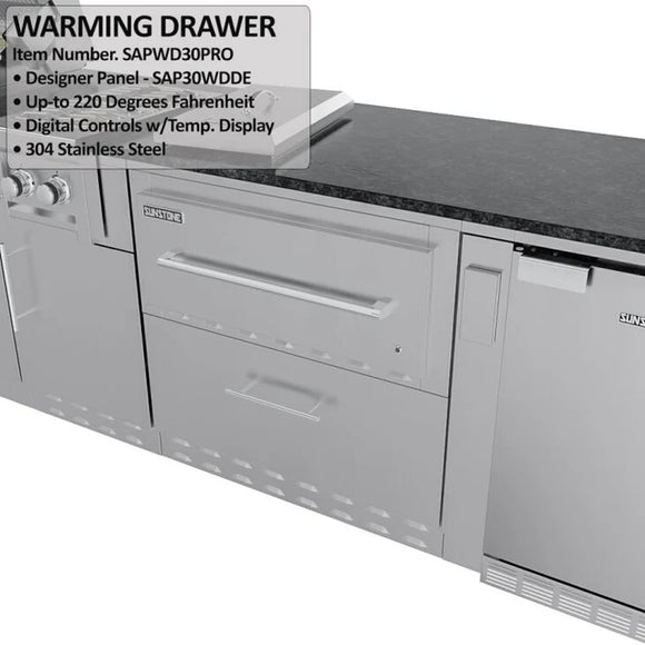 Sunstone 13 Foot 7 Inch French Quarter Outdoor Kitchen Island Package