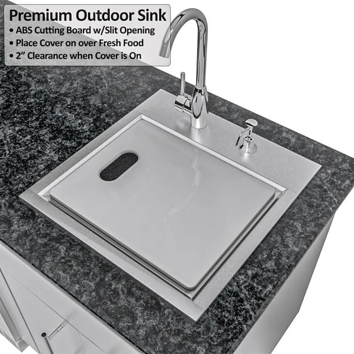 Sunstone 13 Foot 7 Inch French Quarter Outdoor Kitchen Island Package