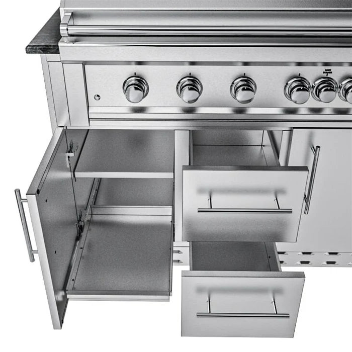 Sunstone 13 Foot 7 Inch French Quarter Outdoor Kitchen Island Package