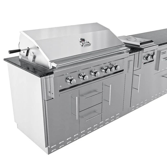 Sunstone 13 Foot 7 Inch French Quarter Outdoor Kitchen Island Package