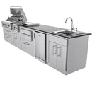 Sunstone 13 Foot 7 Inch French Quarter Outdoor Kitchen Island Package