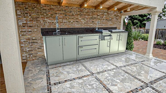 Sunstone Outdoor Kitchen The Galley 10' 8" Island Cabinet Package