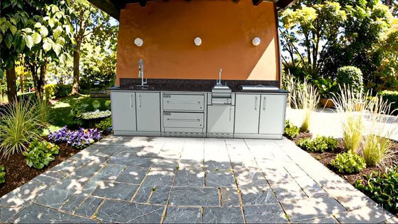 Sunstone Outdoor Kitchen The Galley 10' 8" Island Cabinet Package