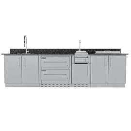 Sunstone Outdoor Kitchen The Galley 10' 8" Island Cabinet Package