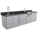 Sunstone Outdoor Kitchen The Galley 10' 8" Island Cabinet Package