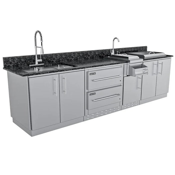 Sunstone Outdoor Kitchen The Galley 10' 8" Island Cabinet Package