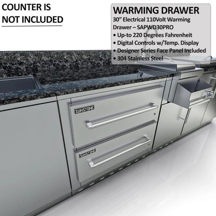 Sunstone Outdoor Kitchen The Galley 10' 8" Island Cabinet Package