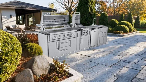 Sunstone Gulf Breeze 10 Ft Outdoor Kitchen Cabinet Island