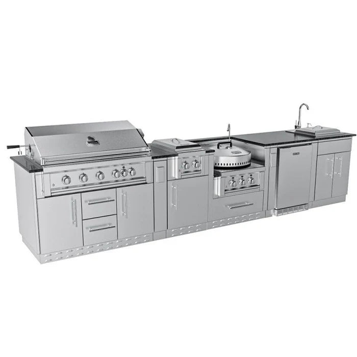 Sunstone Hill Country 13 Ft 6 In Outdoor Kitchen Cabinet Island