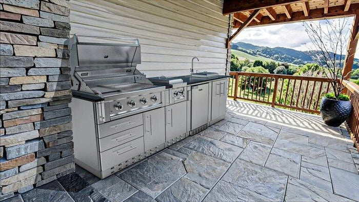 Sunstone The Houston 9 Foot 8 Inch Outdoor Griller’s Paradise Island Package