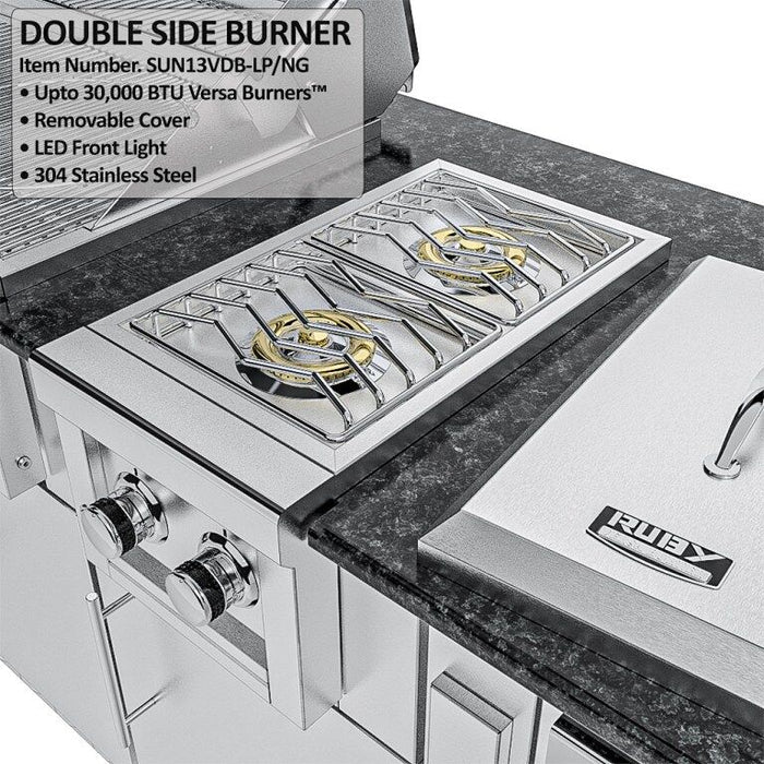 Sunstone The Houston 9 Foot 8 Inch Outdoor Griller’s Paradise Island Package
