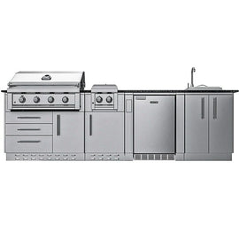 Sunstone The Houston 9 Foot 8 Inch Outdoor Griller’s Paradise Island Package