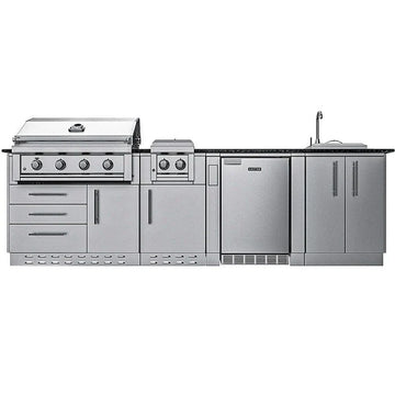 Sunstone The Houston 9 Foot 8 Inch Outdoor Griller’s Paradise Island Package