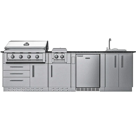 Sunstone The Houston 9 Foot 8 Inch Outdoor Griller’s Paradise Island Package