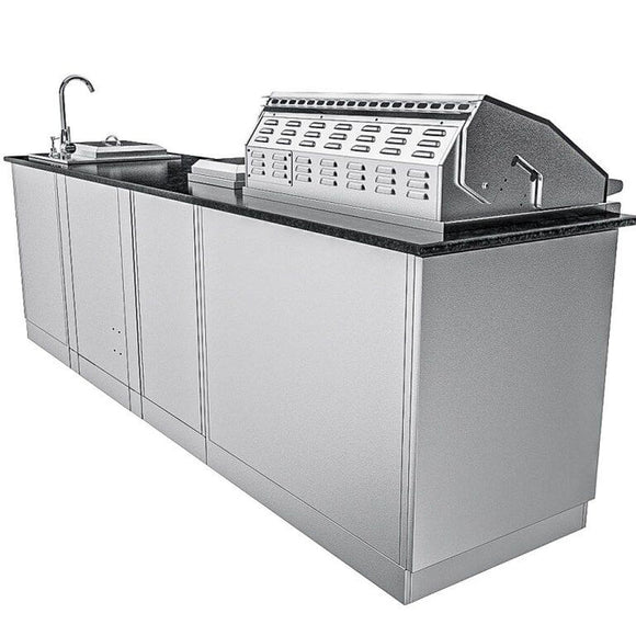 Sunstone The Houston 9 Foot 8 Inch Outdoor Griller’s Paradise Island Package