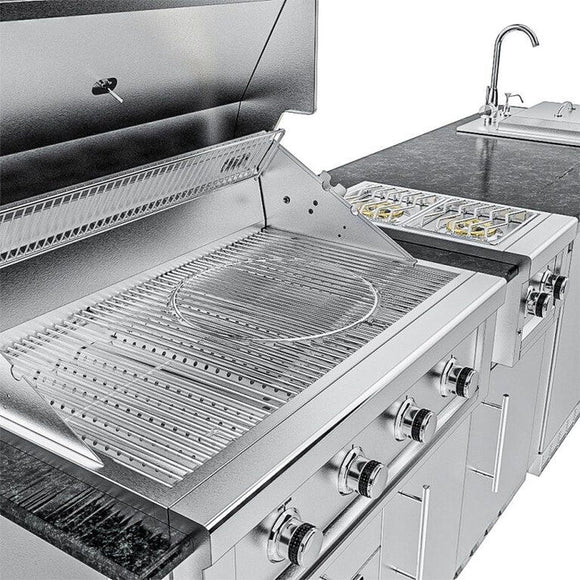 Sunstone The Houston 9 Foot 8 Inch Outdoor Griller’s Paradise Island Package