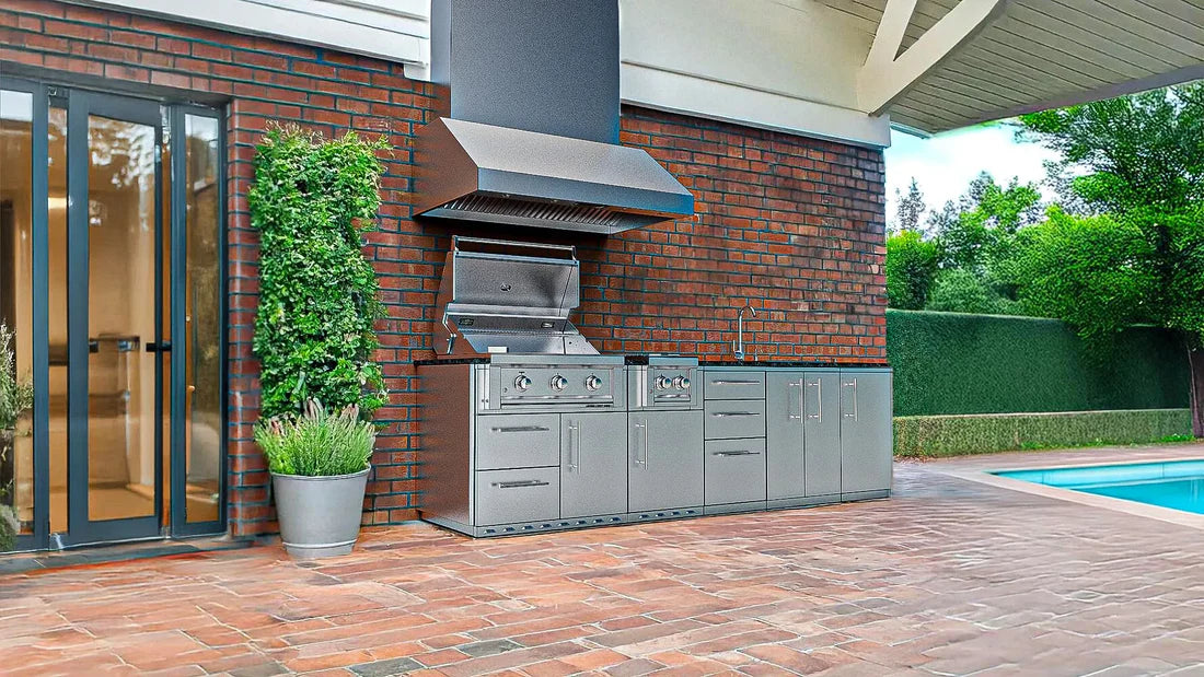 Sunstone Magnolia 10 Ft Outdoor ADA Kitchen Cabinet Island Package