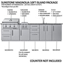 Sunstone Magnolia 10 Ft Outdoor ADA Kitchen Cabinet Island Package
