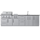 Sunstone Magnolia 10 Ft Outdoor ADA Kitchen Cabinet Island Package