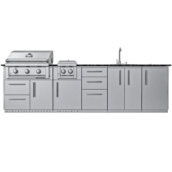 Sunstone Magnolia 10 Ft Outdoor ADA Kitchen Cabinet Island Package