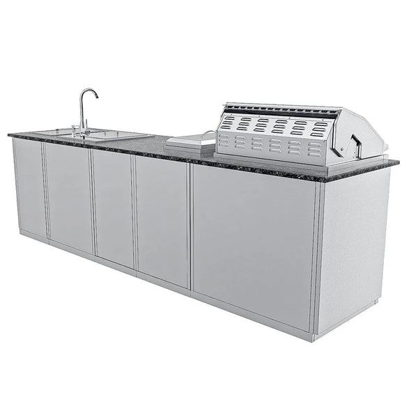 Sunstone Magnolia 10 Ft Outdoor ADA Kitchen Cabinet Island Package