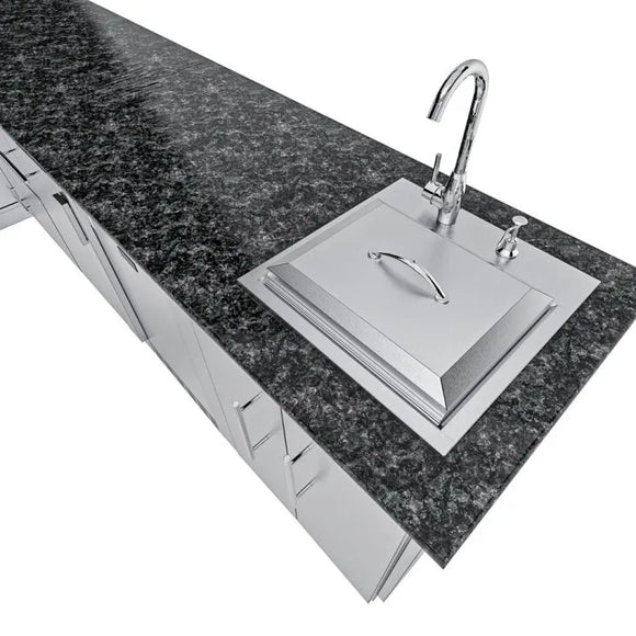 Sunstone L-Shaped 8.1' x 11' THE RANCHER Outdoor Kitchen Package